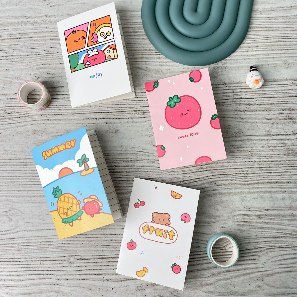 

Notebook Mini Fruit A7 Kertas Bergaris Cute Lucu Buku Tulis Unik MURAH / Notebook Kecil Motif Buah-Buahan isi 20 halaman Harga Termurah Alat Tulis Sekolah Anak Kekinian Bisa Grosir dan COD