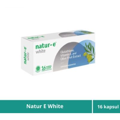 NATUR-E WHITE BRIGHTENING 16 KAPSUL L-GLUTATHIONE / MENCERAHKAN KULIT - 32 KAPSUL