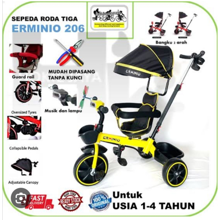 Sepeda Roda Tiga ERMINIO 206
