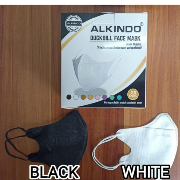 Masker Alkindo 3 Play Hitam Putih/ 4 Play Hitam Putih