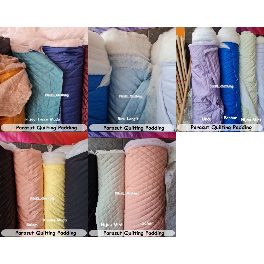 Kain Quilting 2oz Bahan Parasut Dakron Parasut Quilting 2oz Padding Mantel Musim Dingin Coat