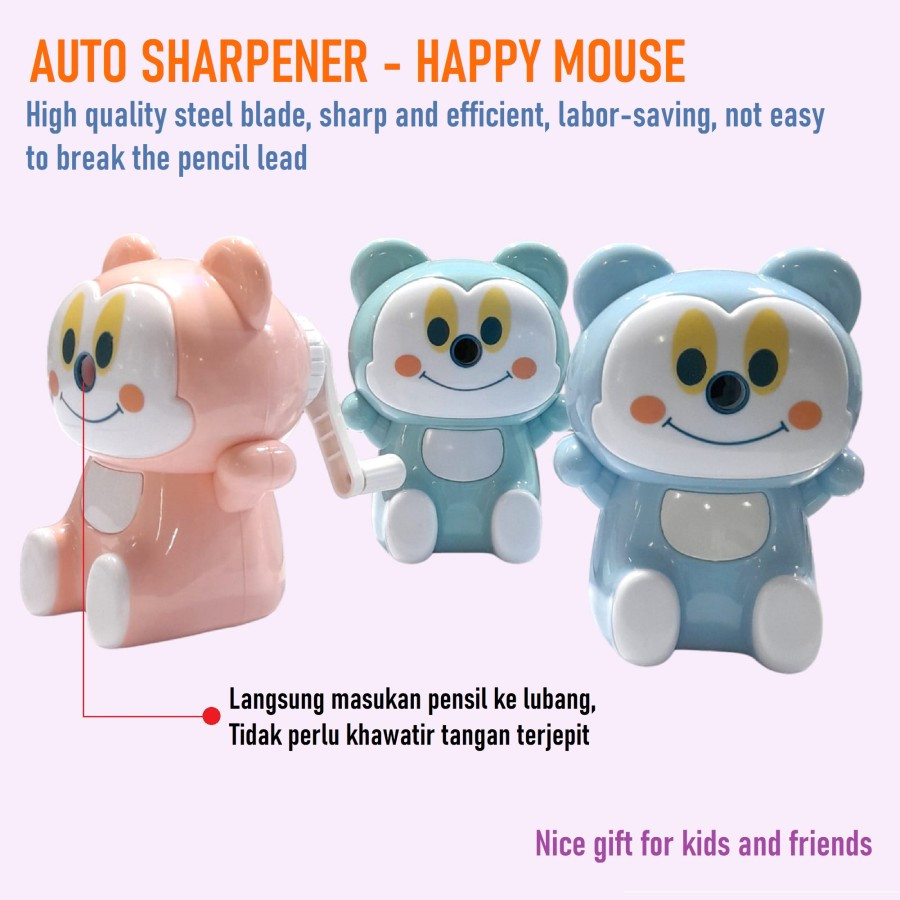 

Serutan Pensil Putar / Rautan Meja Putar / Auto Pencil Sharpener 902