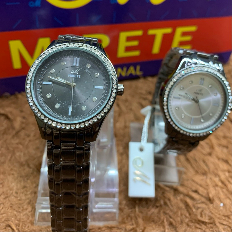 Jam tangan Wanita Mirete Quartz No. 9010 Water Resistant (Tahan Air) StainlessSteel