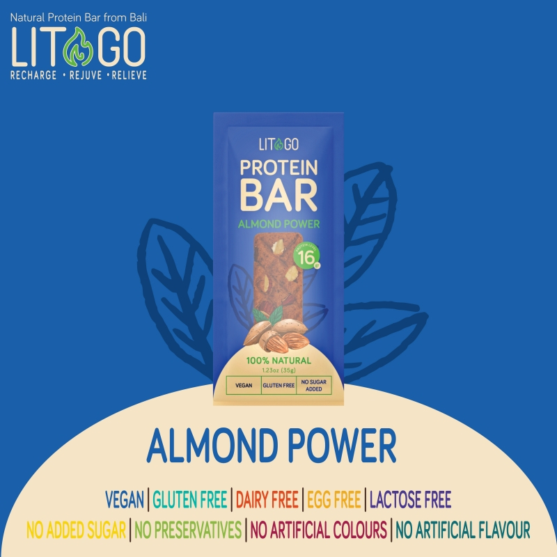 

Litgo Almond Protein Bar (Vegan, Gluten Free, No Preservatives, No Added Sugar and Natural)