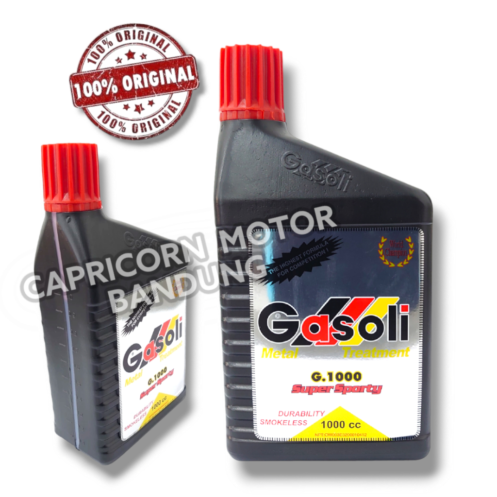 GASOLI G1000 SUPER SPORTY 2T SMOKELESS G 1000 API TC+ Oli Samping Motor 2 TAK 1000ml