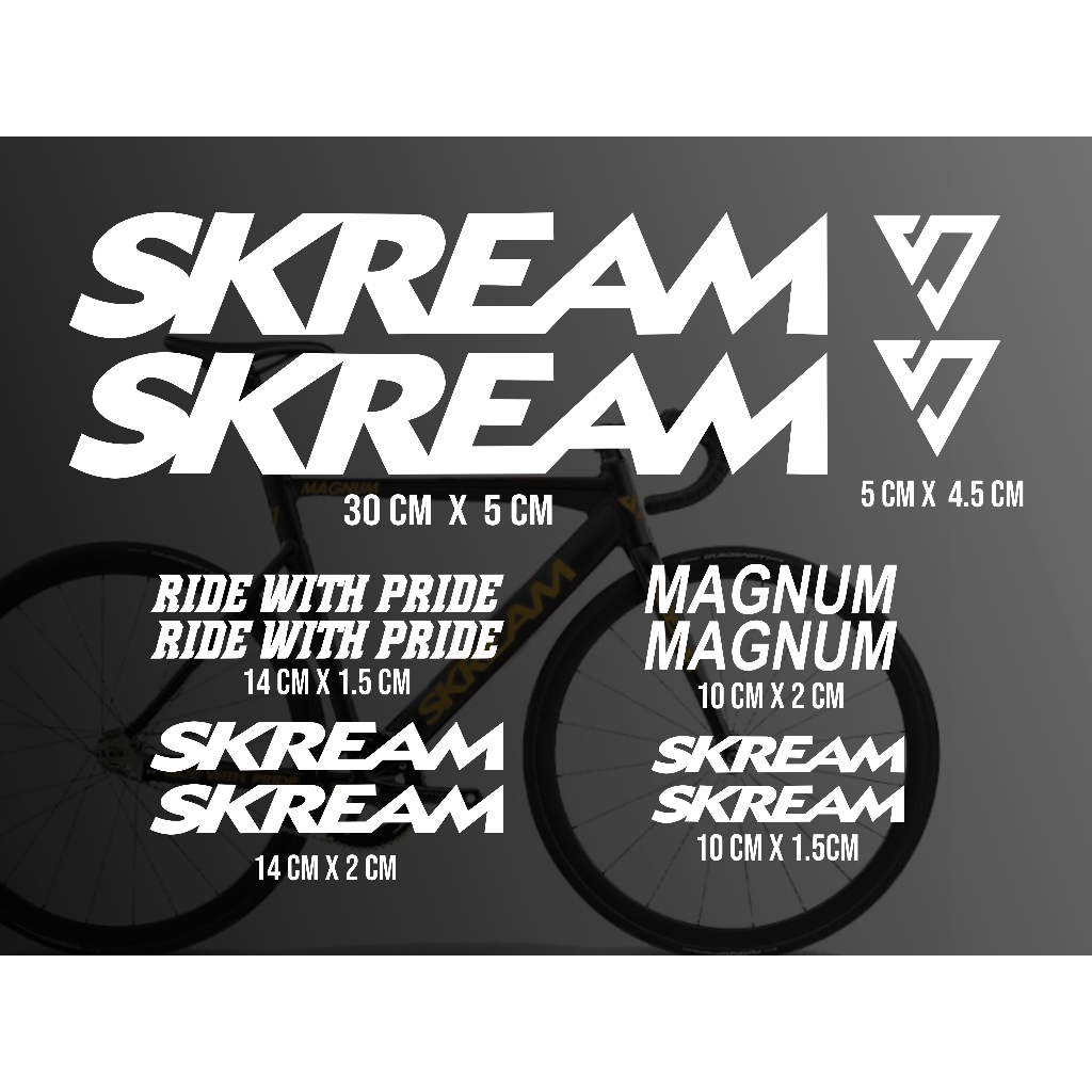 Decal Sticker Cutting Fixie SKREAM,  Stiker Sepeda Fixie