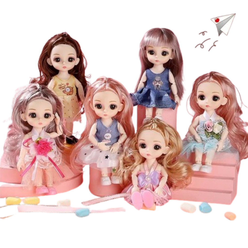 Boneka Lovely Doll Korea Bertekuk 17CM // Boneka Yuna baby doll