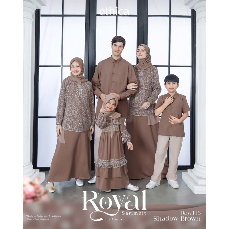 Baju Muslim Ethica Sarimbit Royal Keluarga 16 Shadow Brown || Kagumi 314 || Kagumi Kids 163 || Kahfi