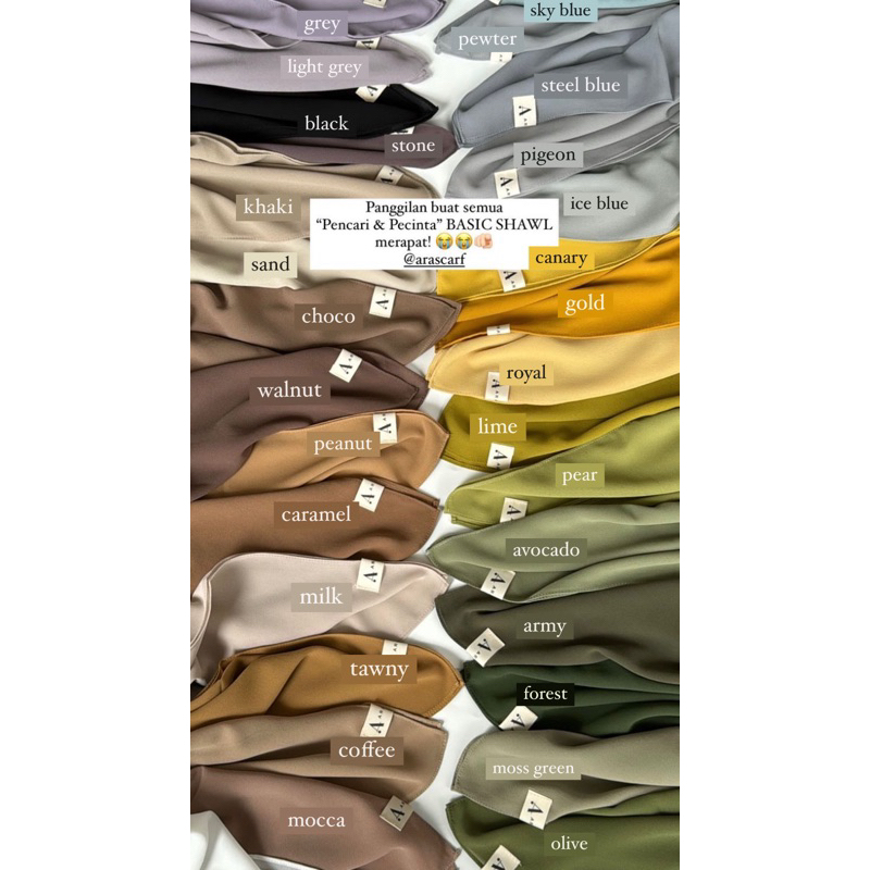 Basic Shawl || Melody Scarf by Arascarf X  Melody Prima Arascarf