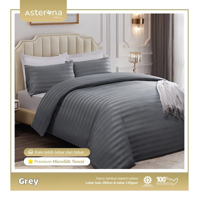 SPREI SET SALUR MICROTENCEL GREY