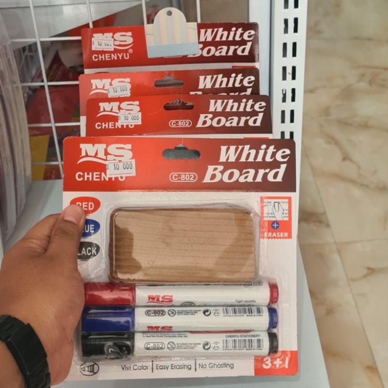 

(BISA COD) SET WHITE BOARD ERASER 3 COLOR C-882