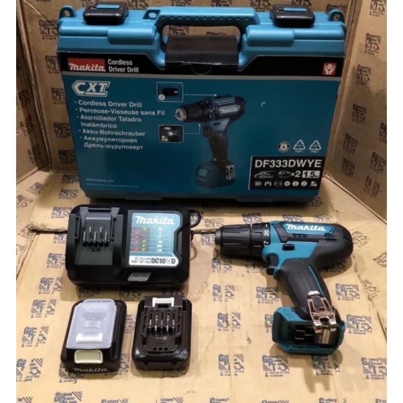 MESIN. BOR BATERAI MAKITA DF333DWYE BOR CORDLESS MAKITA 12V