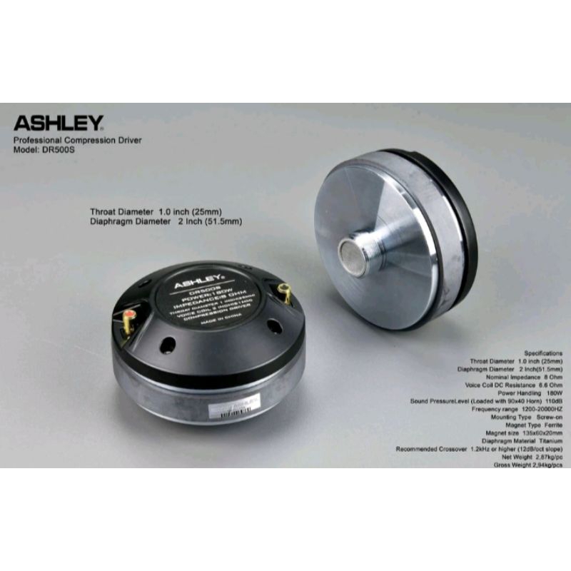 Driver Tweeter Ashley DR500s / DR500s