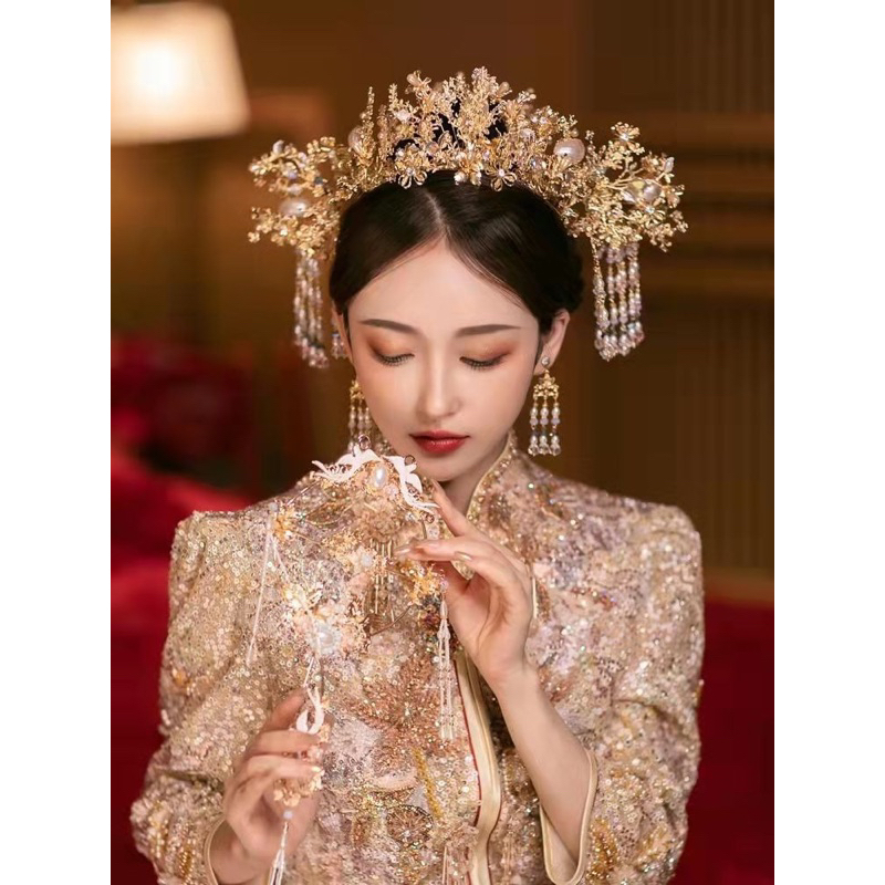 Head piece sangjit premium Hanfu style ala cina kuno traditional hiasan rambut mahkota tusuk konde d
