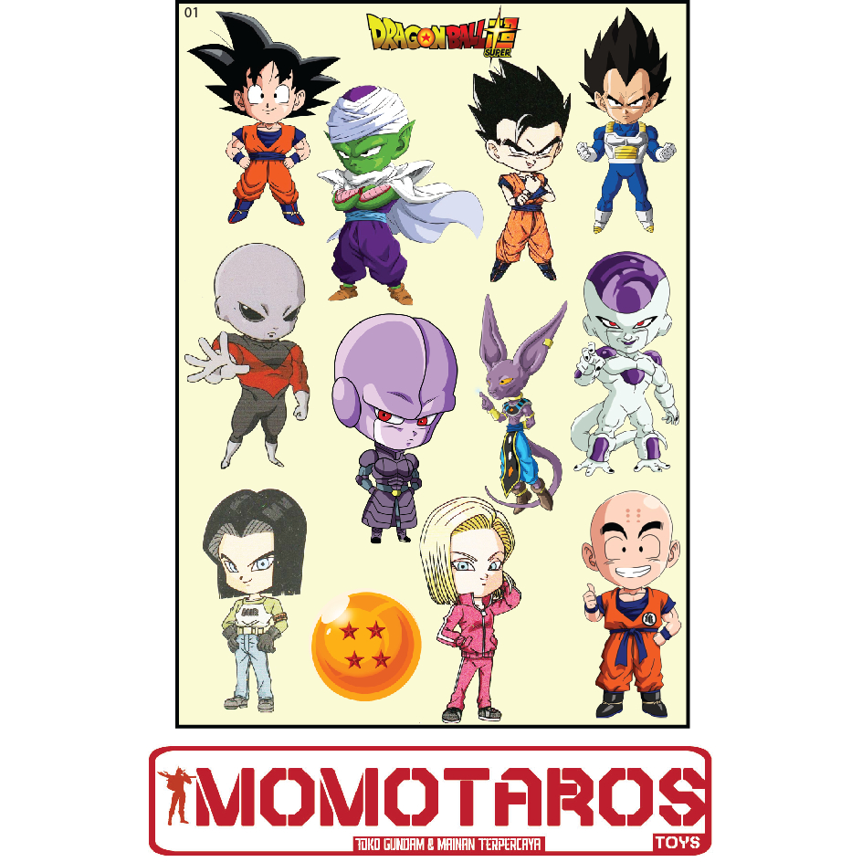 

Sticker murah antiair transparan Dragon ball chibi 1 pc