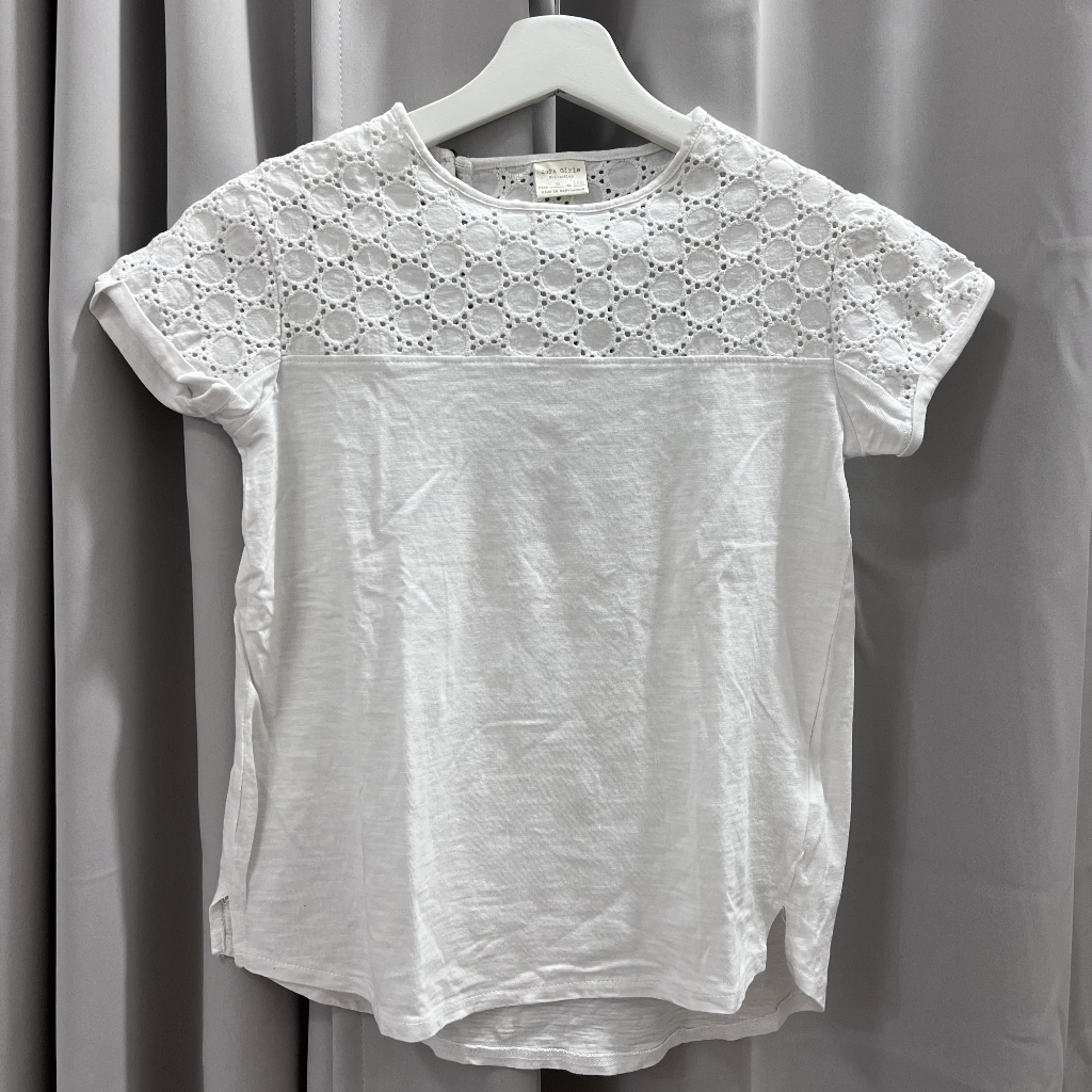 White Tee Short Sleeve Zara Kids Girls Collection