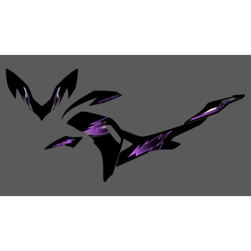 striping sticker aerox new connected 155 motif livery cars transparan custame