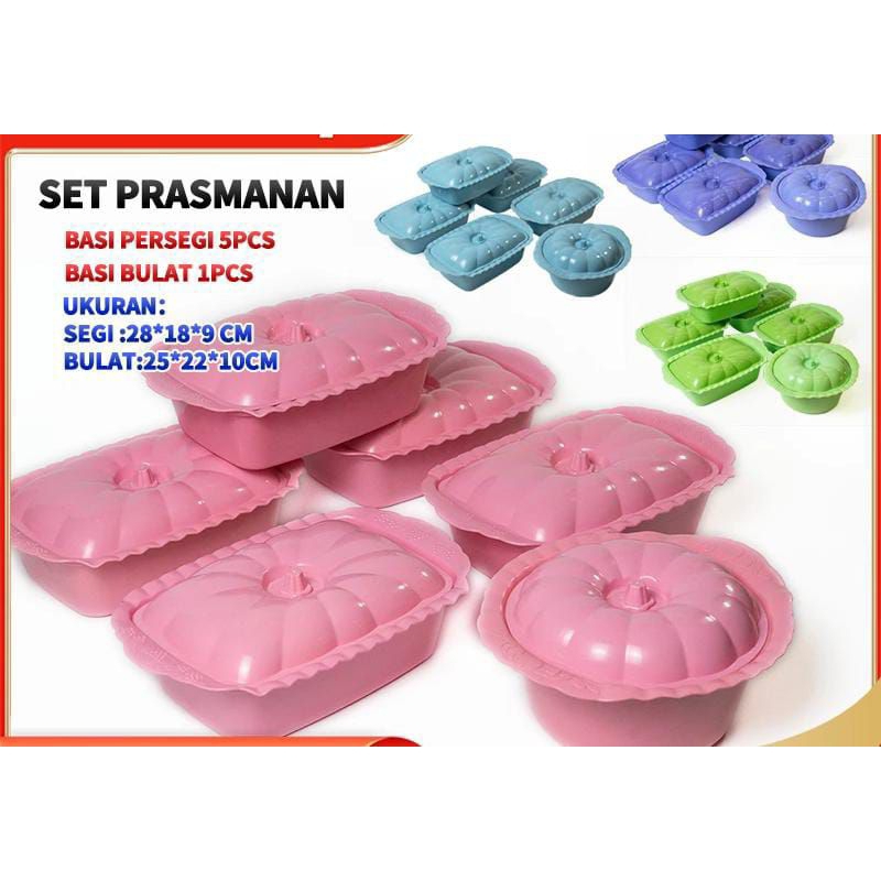 PRASMANAN SET 5+1 PLASTIK. PRASMANAN PERSEGI PRASMANAN BULAT