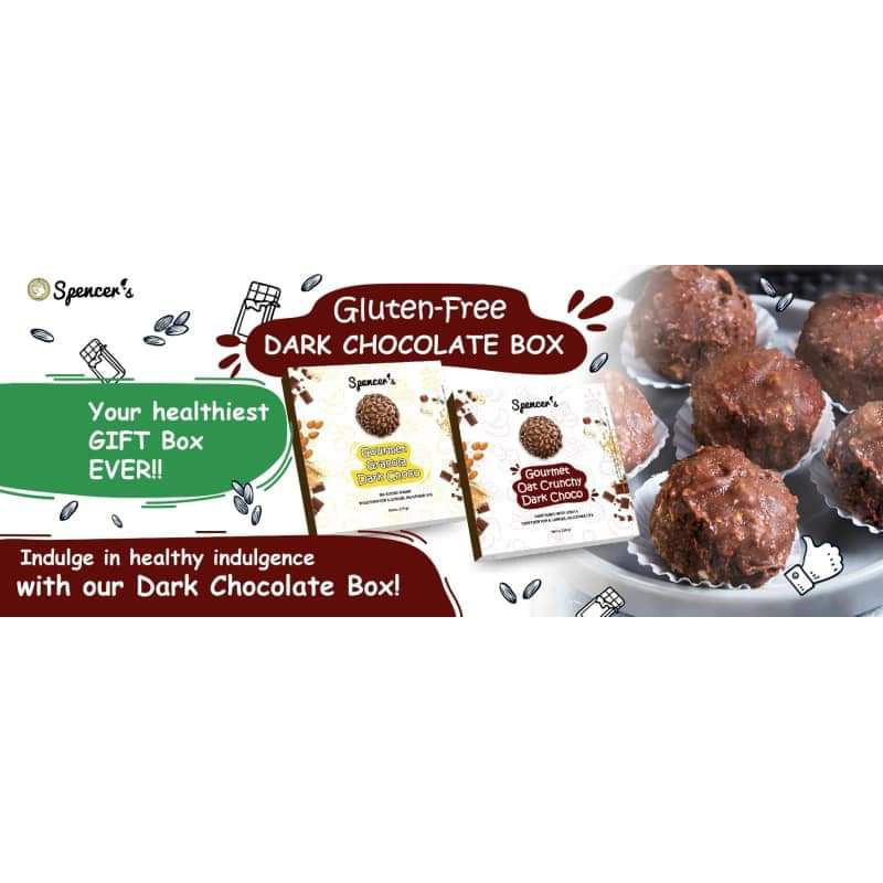 

Spencer's Dark Chocolate Box, Spencers Healthy Gift Dessert Snack Sehat