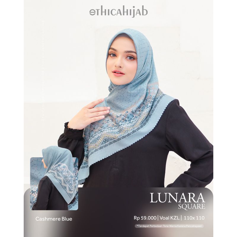 HIJAB SEGIEMPAT VOAL PREMIUM SEGIEMPAT MOTIF LUNARA BY ETHICA (VOAL MOTIF PREMIUM ETHICA)