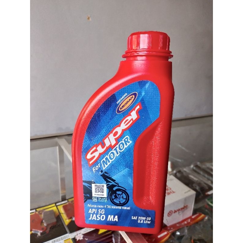 OLI MESRAN PERTAMINA SUPER FOR MOTOR ORIGINAL 0.8L