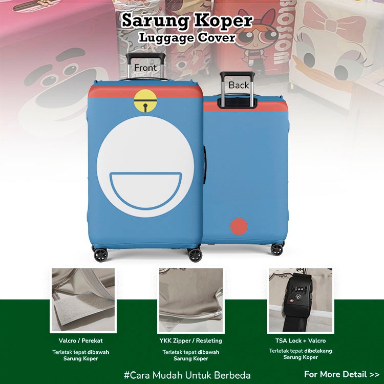 Doraemon Suit 001 - Pelindung Koper / Sarung Koper / Luggage Cover