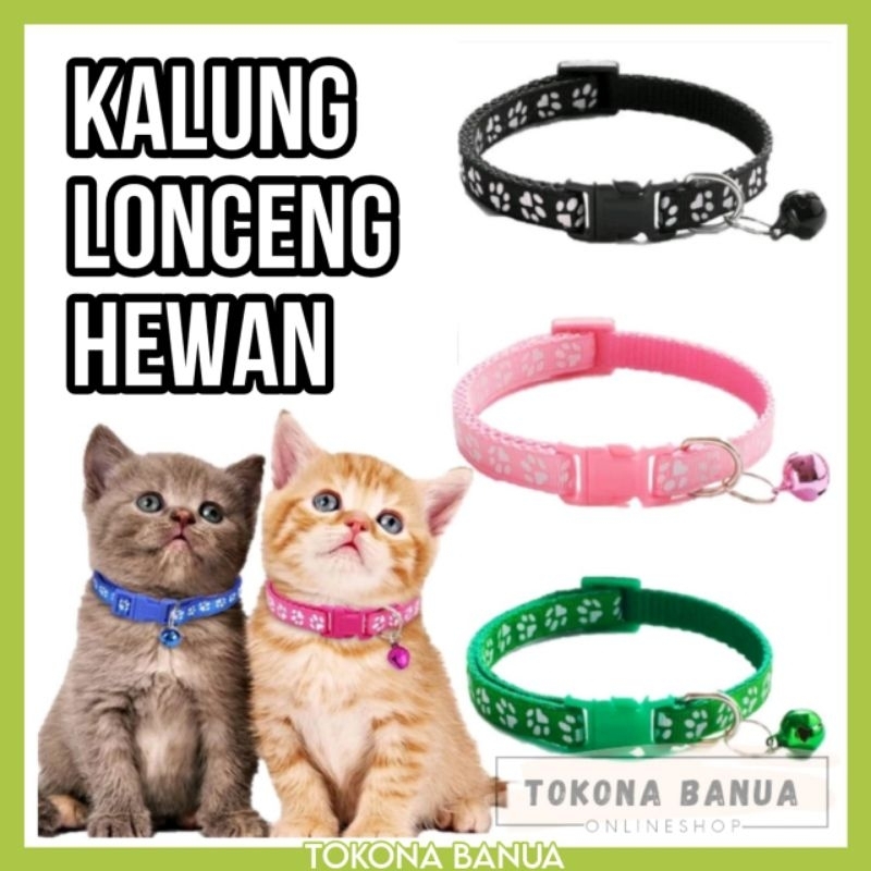 KALUNG LONCENG / Kalung Lonceng Hewan Kucing / Kalung Kucing Warna Warni / Aksesoris Kucing