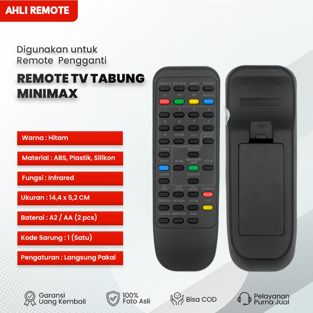 Remote TV Polytron Tabung Minimax Digitec / Remot Tabung Polytron