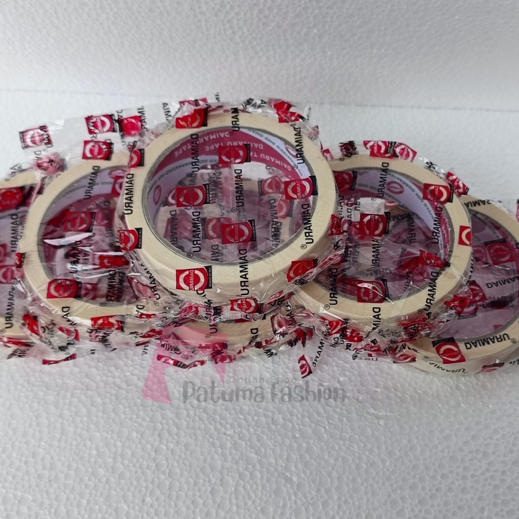 

Masking Tape / Solasi Kertas Merk Daimaru 24MM / Nasuha Kualitas Original Alot Tidak Mudah Sobek