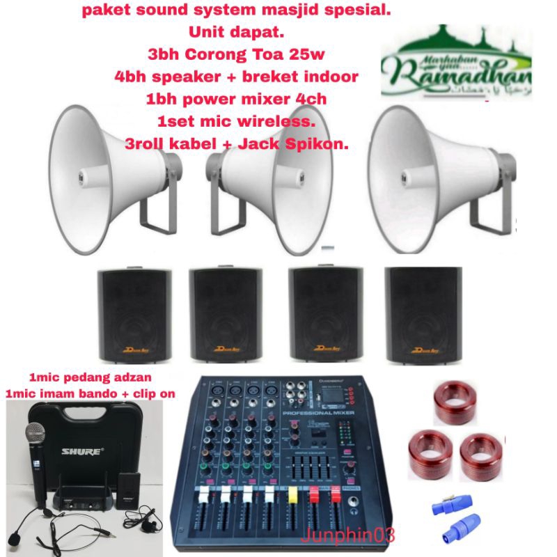 paket sound system Toa masjid spesial