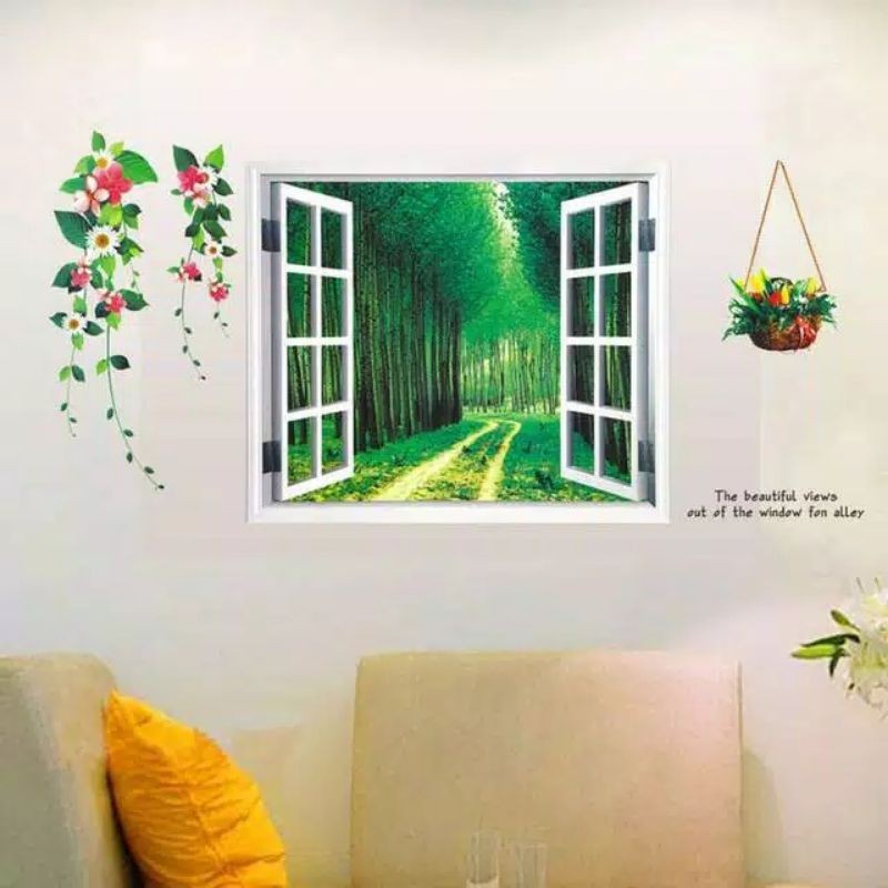Wall Stiker 3d Hiutan forest stiker dinding Sticker 3d