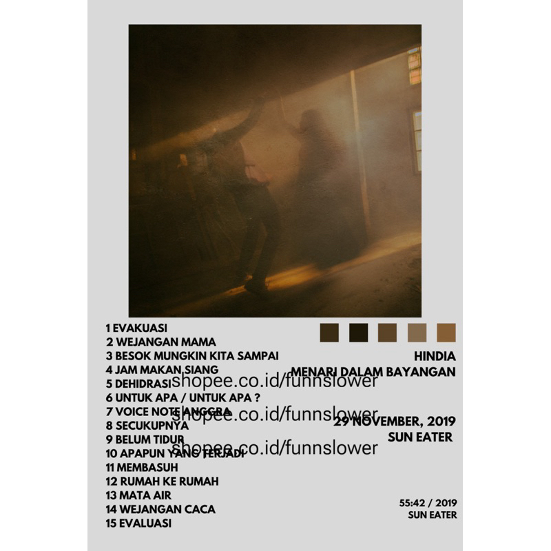 Poster Album/Single/EP Menari Dalam Bayangan - Hindia
