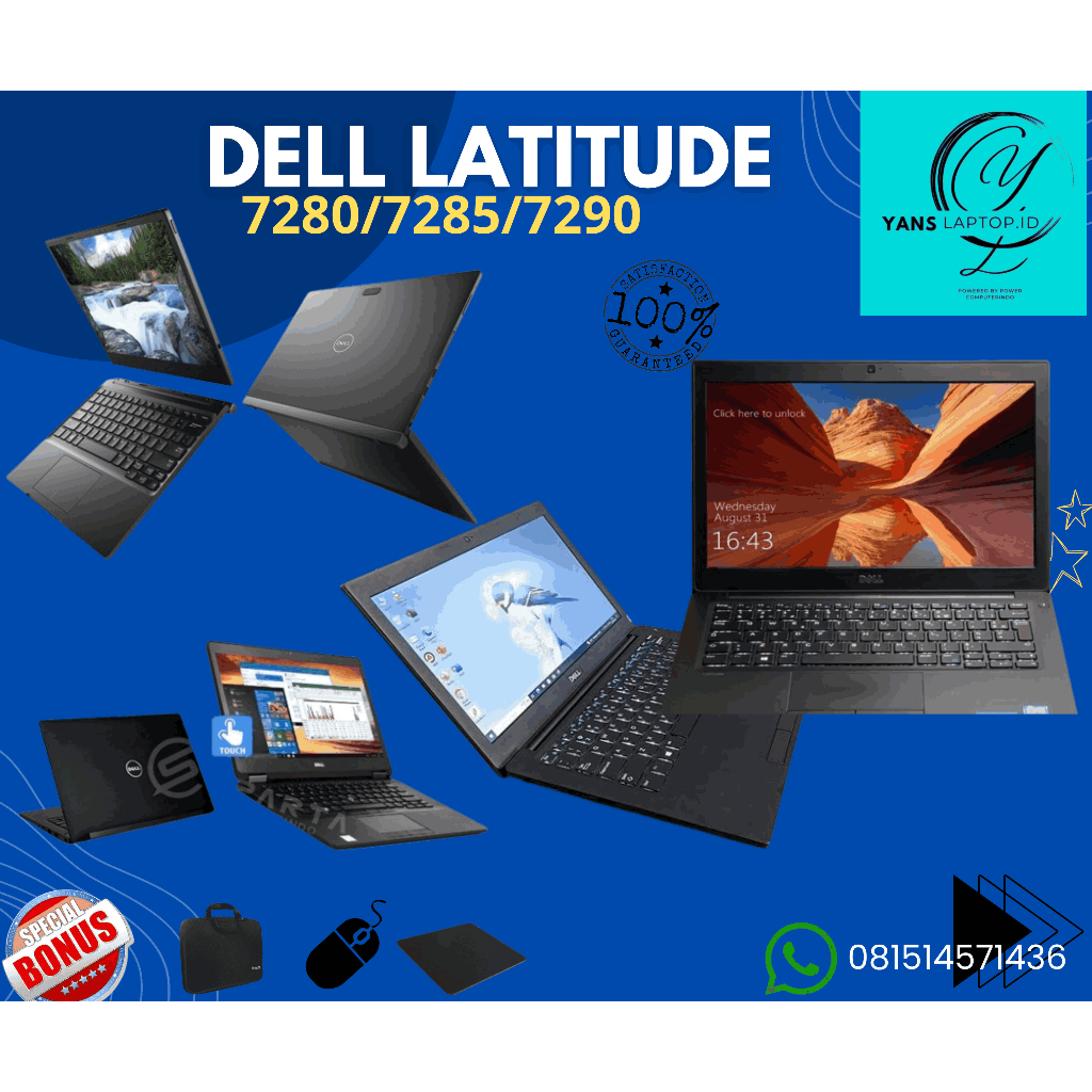 DELL LATITUDE 7280 i5 gen 6/7280 i7 gen 7/7285 i5 gen 7/7290 i5 gen 7