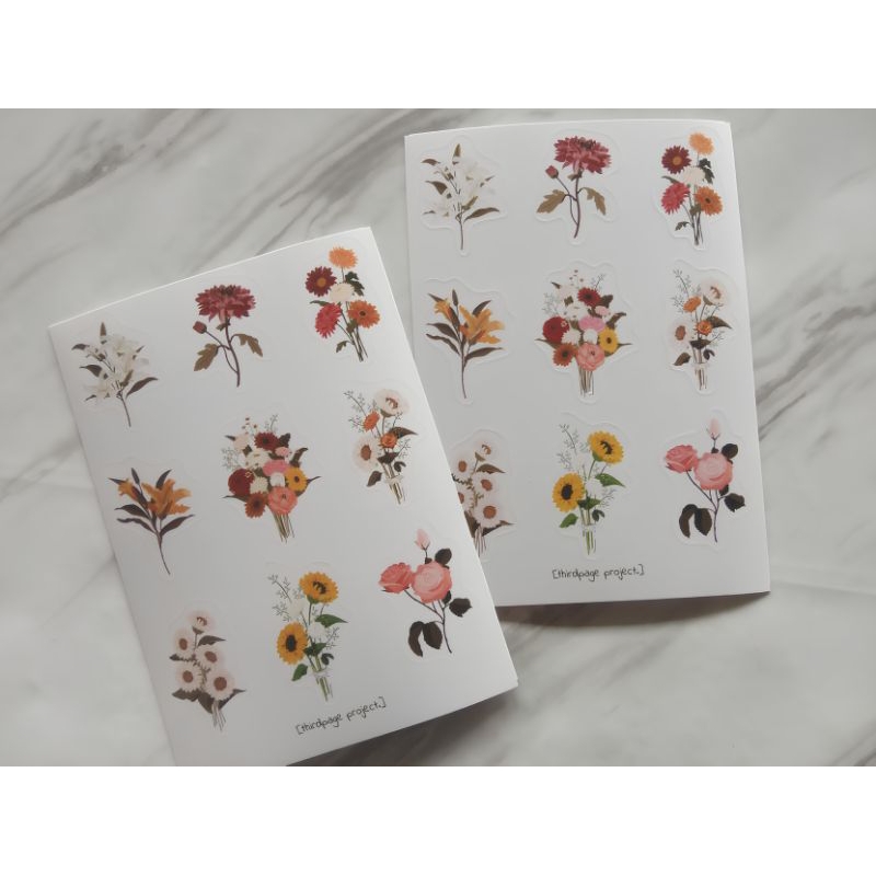 

Stiker Dekor Journal A6 Flowers Bouquet Aesthetic DIY Scrapbook