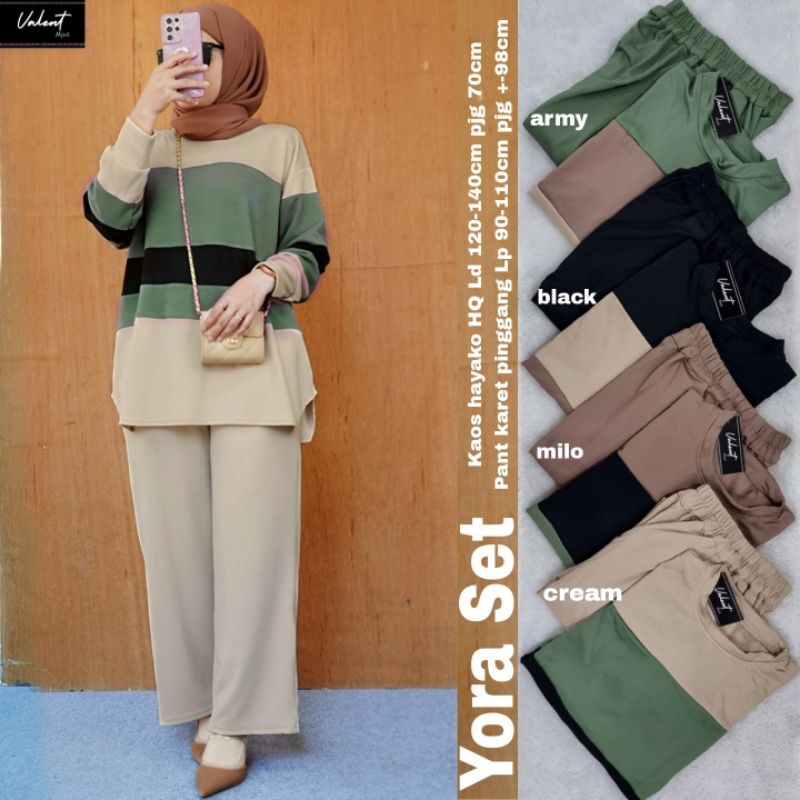 YORA SET #4 // SETELAN WANITA // BY VALENT