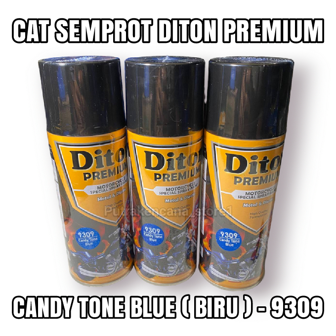 CAT SEMPROT DITON PREMIUM - CANDY TONE BLUE BIRU [ 9309 ] - CAT SPRAY BODY MOTOR