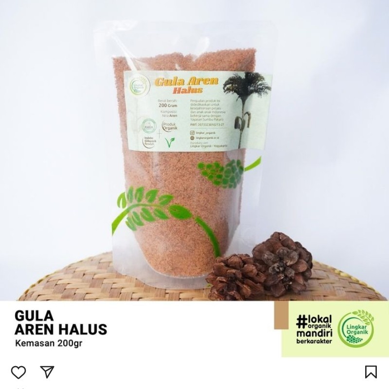 

Lingkar Organik - Gula Aren organik Halus 200gr