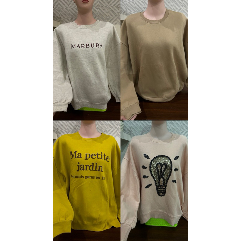 crewneck / sweater cewek lengan balon