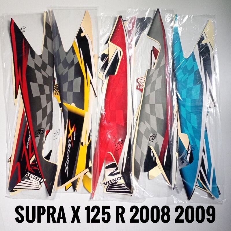 striping supra x 125R 2008 2009 les stiker bodi motor honda supra