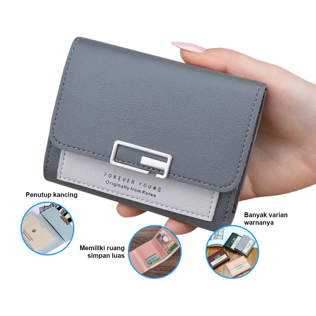 Dompet Lipat Wanita D-665 Dompet Lipat Photograph Multifungsi Dompet Fashion Wanita