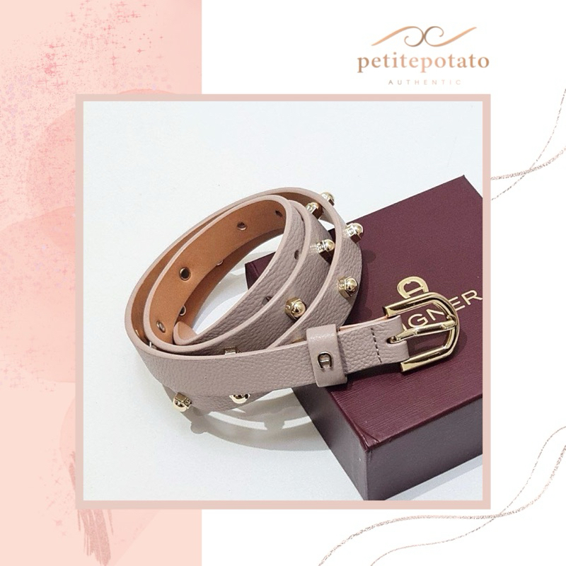 IKAT PINGGANG BRANDED WANITA AIGNER ROCKSTUD WOMAN BELT 2 CM
