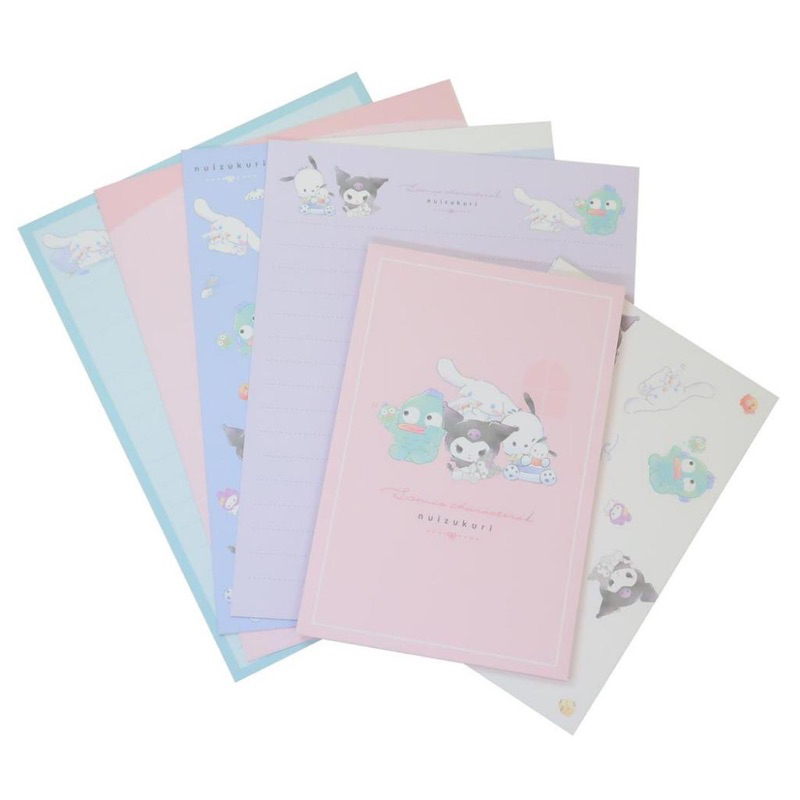 

Letter Set Sanrio Stuffed Dolls Kuromi Cinnamoroll Pochacco Hangyodon Nuizukuri Set Surat Kertas Bermotif Greeting Envelope Limited Edition