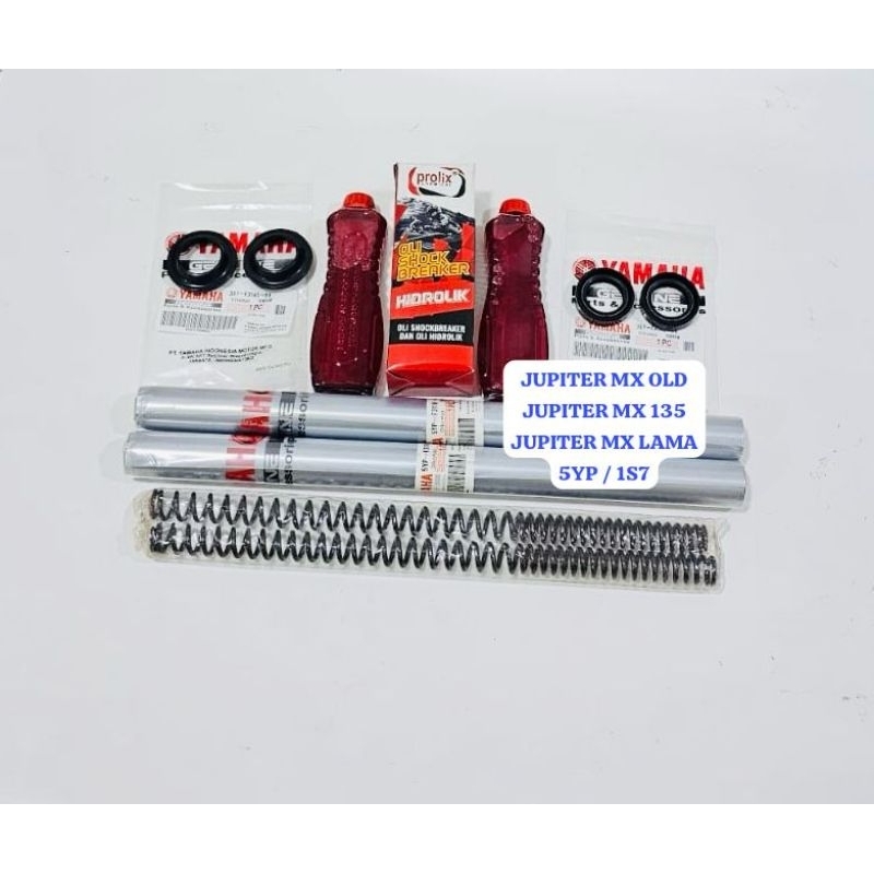 PAKET AS SHOCK SOK DEPAN JUPITER MX 135 JUPITER MX OLD LAMA YAMAHA 5YP 1S7 SET PER SEAL SHOCK ABU DE