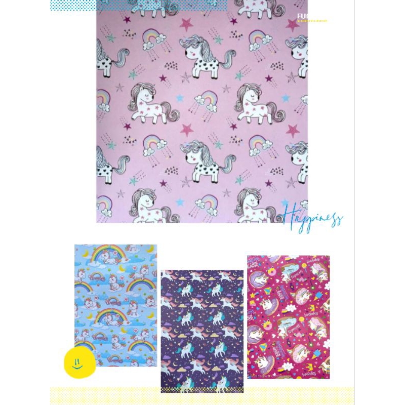 

KERTAS KADO SANSAN WAWA DOFF ISI 1 LEMBAR MOTIF UNICORN