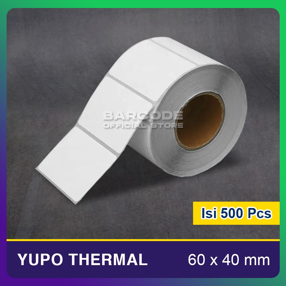 

Label Stiker Yupo Thermal 60x40mm 60x40 Timbangan Digital 60 x 40 mm isi 500 Pcs