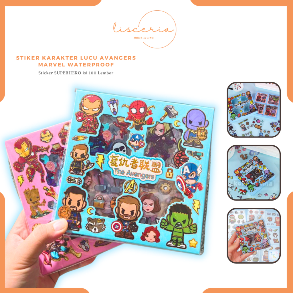 

[ LSC ] Stiker Karakter Lucu Avangers Marvel Waterproof