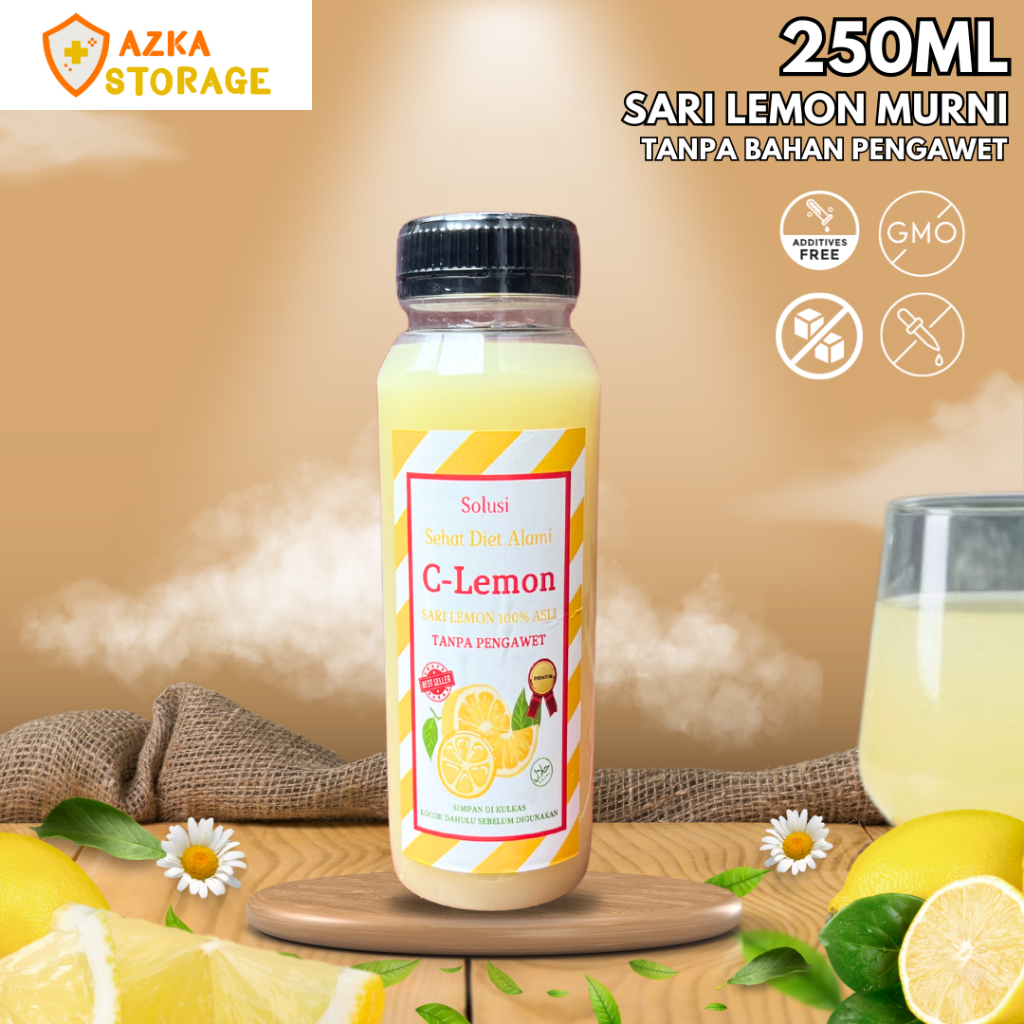 	 C-Lemon Fresh Sari Lemon 250ML Jus Lemon Murni Diet Pelangsing Alami Minuman Diet Minuman Detox Kaya Vit C	