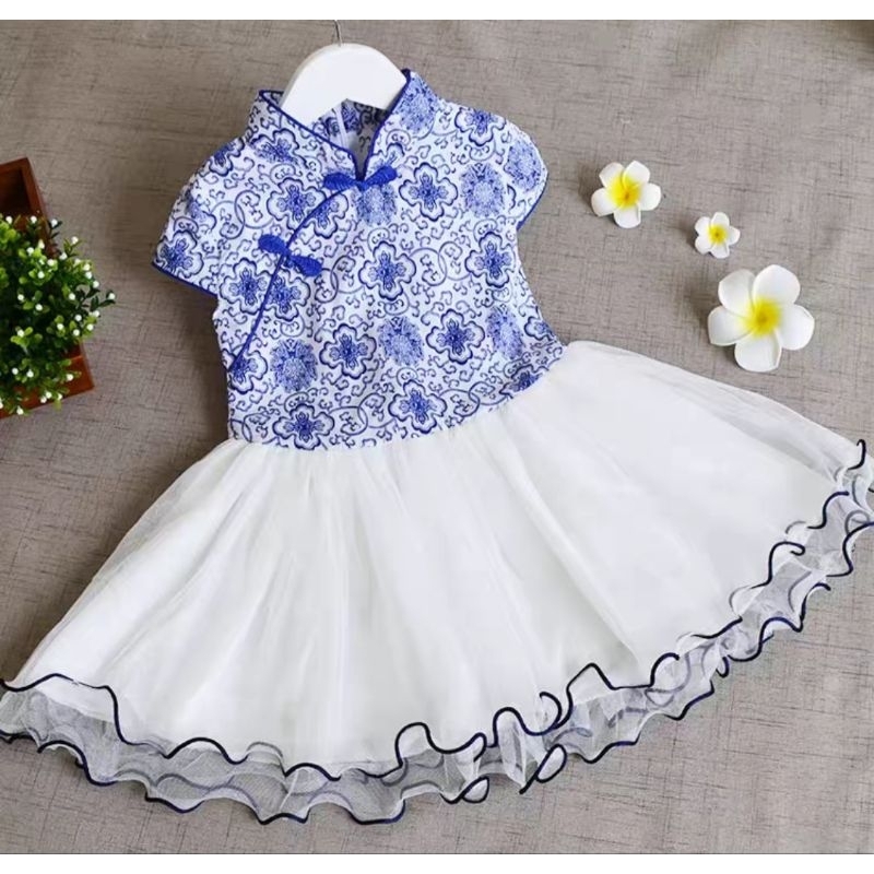 Preloved Second Cheongsam Qipao Hanfu Imlek Dress Chinese New Year Anak Perempuan