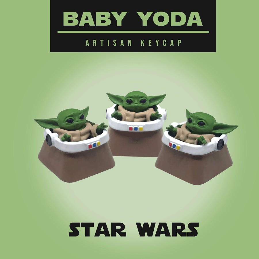 Baby Yoda Star Wars Artisan Keycap For Cherry MX Switch Gateron Outemu Kailh Akko Mechanical Keyboar