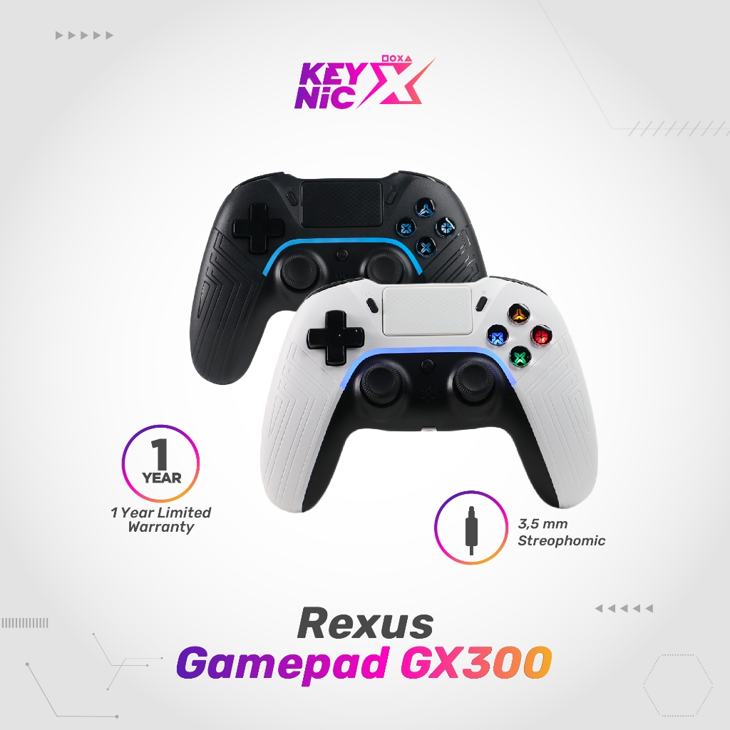 Rexus controller Gamepad Bluetooth Gladius GX300 V2 Hall Effect Garansi Resmi KEYNIC